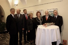 Od leve: dr. Gerhard Wagner, dr. Kurt Oktabetz, ing. Gunter Linhart, Ingeborg Persche, Ivanka Gruber, August Ploček in Helmut Leitenberger