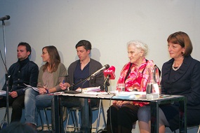 Od leve: Simon Ošlak, Daniela Premzl, Sebastian Walcher, Neža Maurer, Kasilda Bedenk