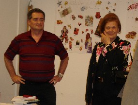 Dr. Ludwig Karničar, ki je vodil literarni večer, in Ivanka Gruber, predsednica društva Avstrijsko-slovensko prijateljstvo