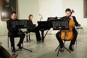 Trio glasbene šole Anton Martin Slomšek: Adriana Magdovska, Gorazd Strlič, Danijel Šegula