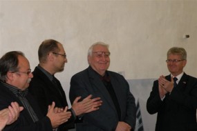 Z leve: dr. Marjan Toš, Ivan Wahla, dr. Vladimír Šlapeta in nj. exc. Petr Voznica, veleposlanik ČR v Ljubljani