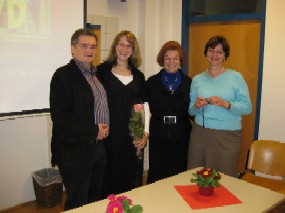 Od leve: dr. Ludwig Karničar, prof Mira Delavec, mag. Ivanka Gruber in mag. Kasilda Bedenk